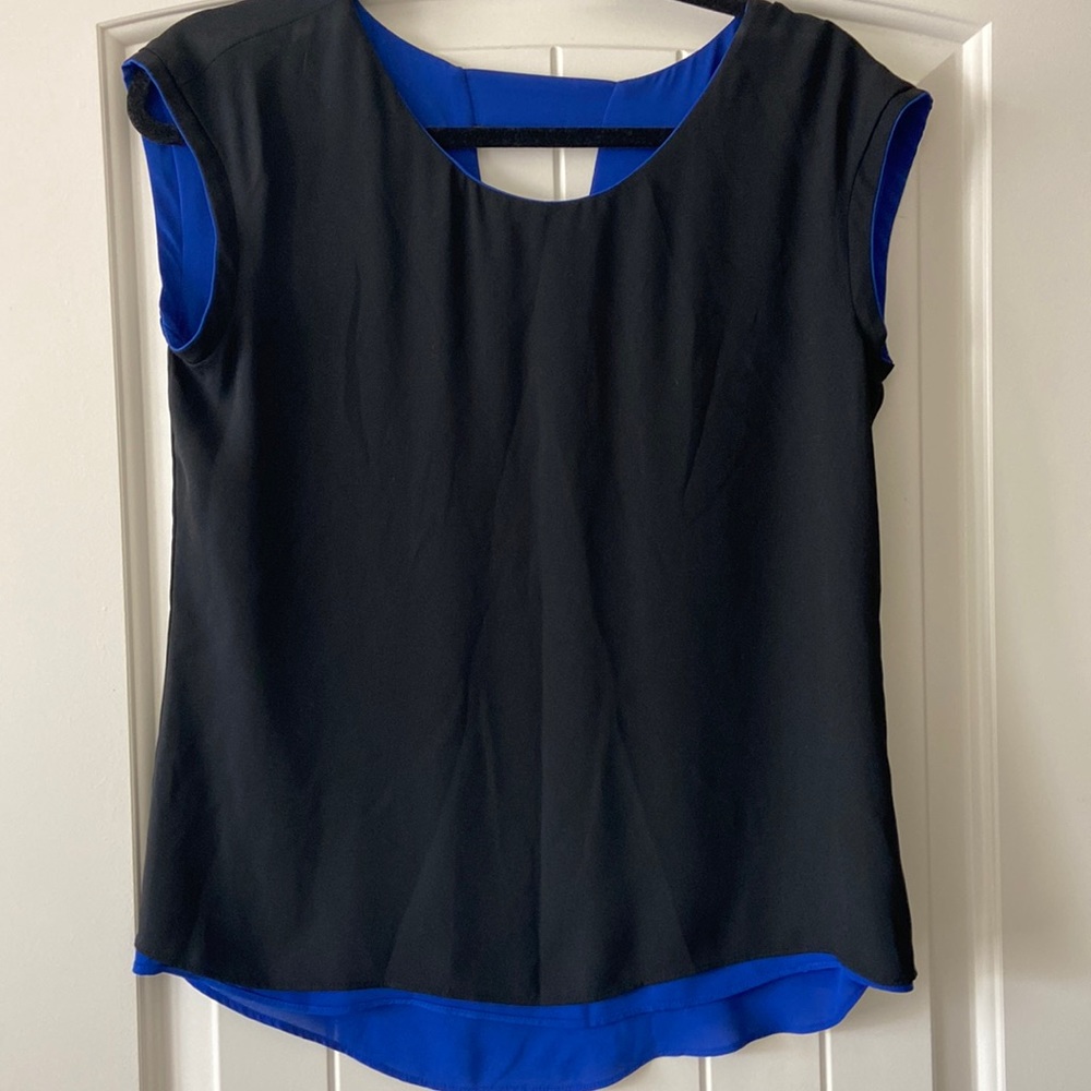Reversible black and blue dress shirt